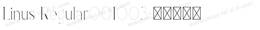 Linus Regular001003字体转换